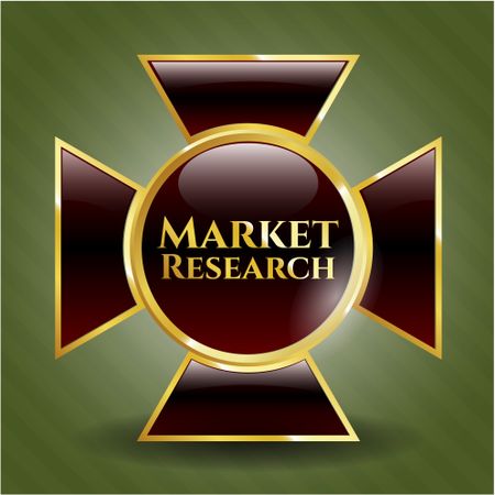 Market Research gold shiny badge