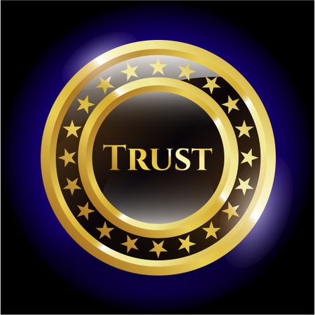 Trust gold shiny emblem