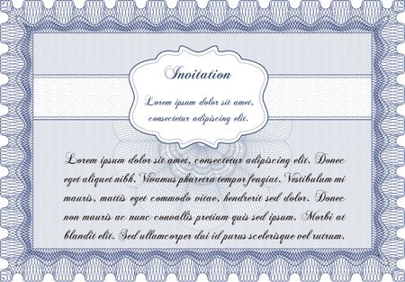 Vintage invitation template. Complex design. Detailed.With quality background. 