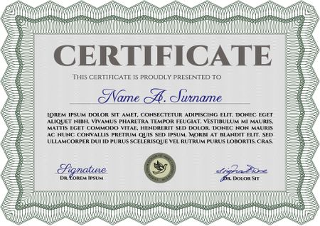 Certificate template. Artistry design. With complex background. Customizable, Easy to edit and change colors.