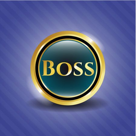 Boss gold shiny emblem