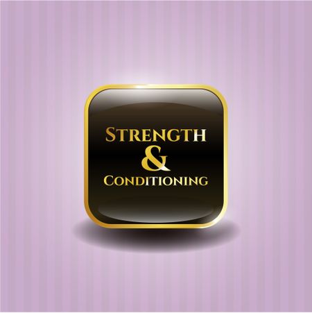 Strength and Conditioning gold shiny emblem