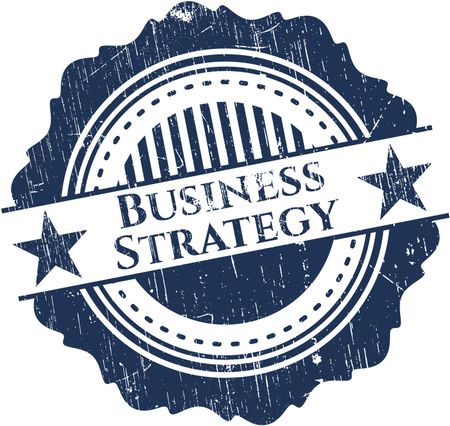 Business Strategy rubber grunge seal