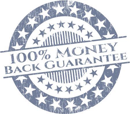 100% Money Back Guarantee rubber grunge seal