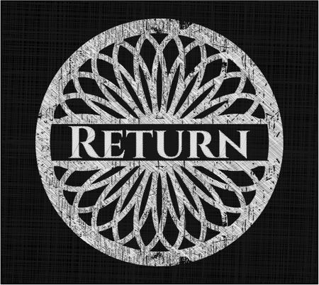 Return written on a blackboard