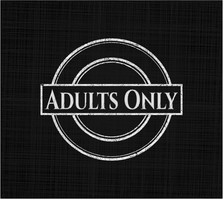 Adults Only chalkboard emblem