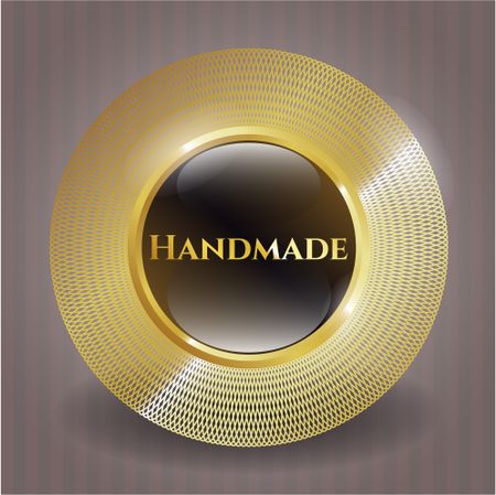 Handmade gold badge