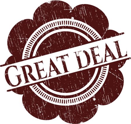 Great Deal rubber grunge stamp