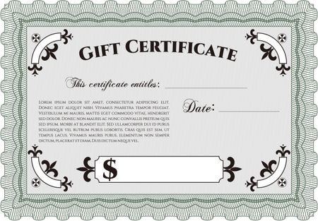 Modern gift certificate. Cordial design. Customizable, Easy to edit and change colors.Complex background. 