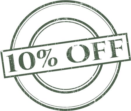 10% Off rubber stamp