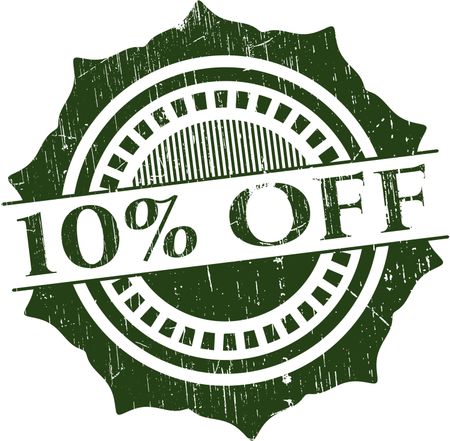 10% Off grunge seal
