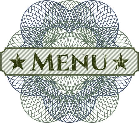 Menu abstract rosette