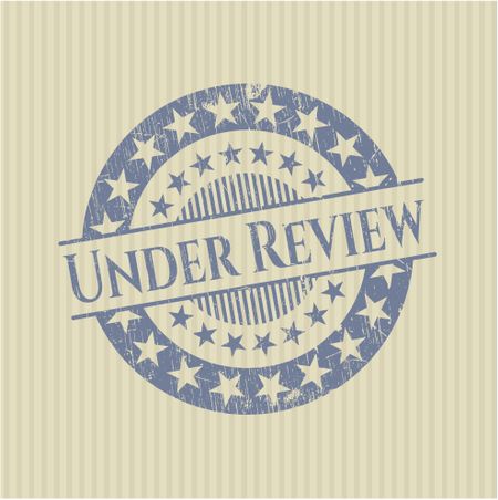 Under Review rubber grunge stamp