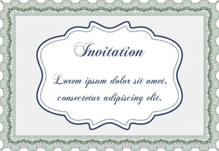 Invitation. With quality background. Border, frame.Complex design. 