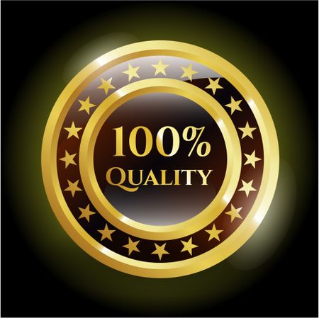 100% Quality gold badge