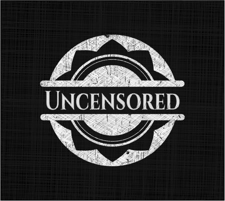 uncensored-chalk-emblem-written-blackboard-301265267 Uncensored chalk emblem written on a blackboard
