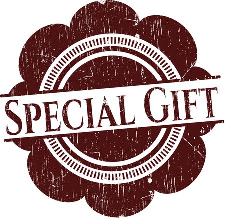 Special Gift rubber grunge stamp