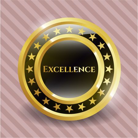 Excellence gold shiny badge