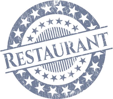 Restaurant rubber grunge stamp