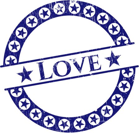 Love grunge seal