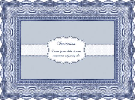 Invitation template. Border, frame.With great quality guilloche pattern. Elegant design. 