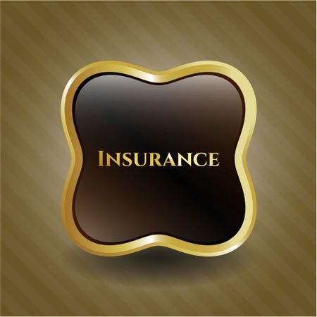 Insurance black shiny badge