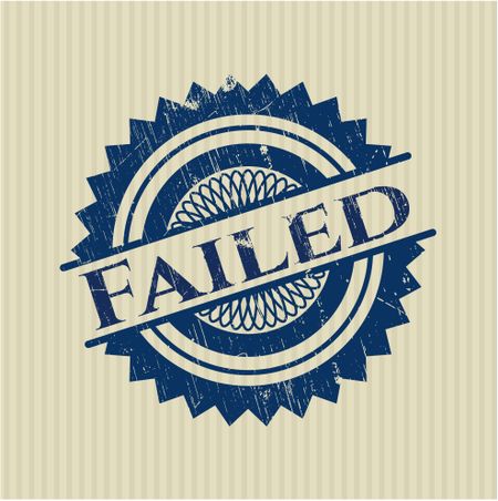 Failed rubber stamp