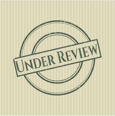 Under Review rubber grunge stamp