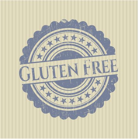 Gluten Free rubber grunge stamp