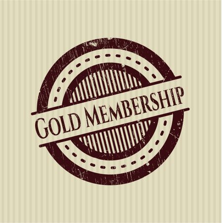 Gold Membership rubber grunge stamp