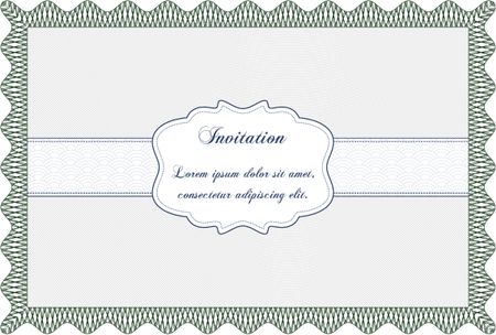 Invitation template. Detailed.Easy to print. Artistry design. 