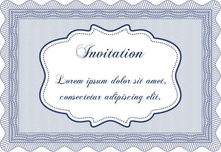 Formal invitation template. Detailed.With linear background. Excellent design. 