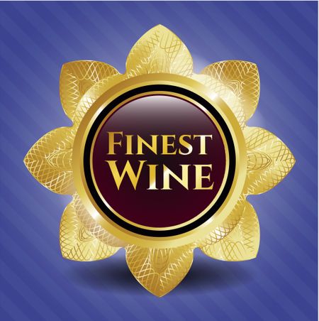 Finest Wine gold shiny emblem