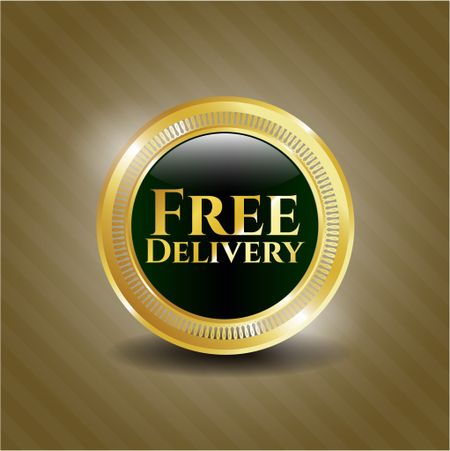 Free Delivery gold shiny emblem