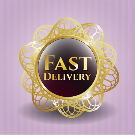 Fast Delivery gold shiny emblem