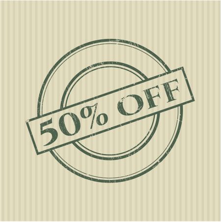 50% Off rubber grunge seal