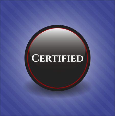 Certified black shiny badge