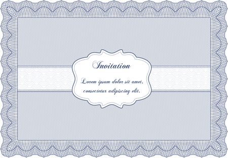 Formal invitation template. With background. Border, frame.Elegant design. 