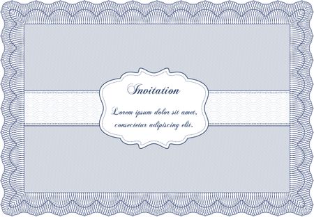 Formal invitation template. With background. Border, frame.Elegant design.