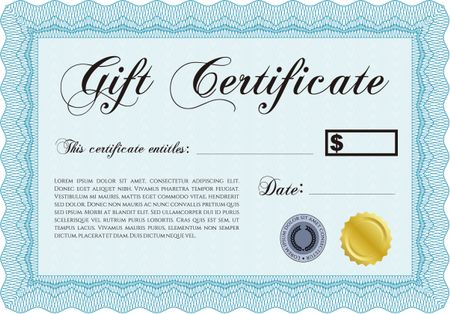 Retro Gift Certificate. Complex background. Customizable, Easy to edit and change colors.Retro design. 