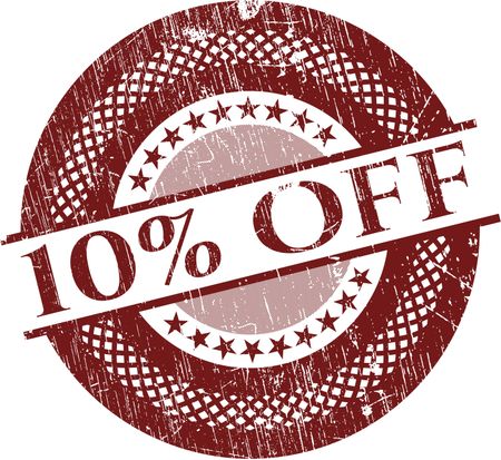 10% Off rubber stamp