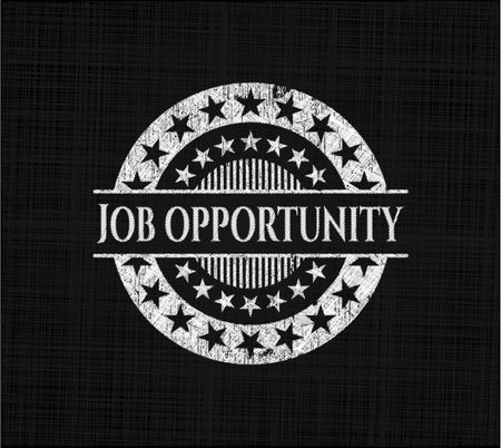 Job Opportunity chalk emblem