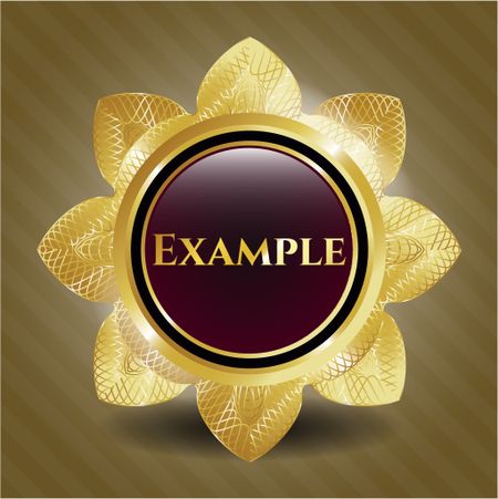 Example gold shiny badge