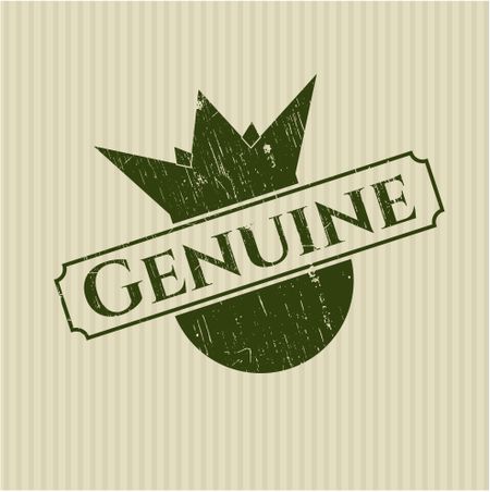 Genuine rubber grunge stamp