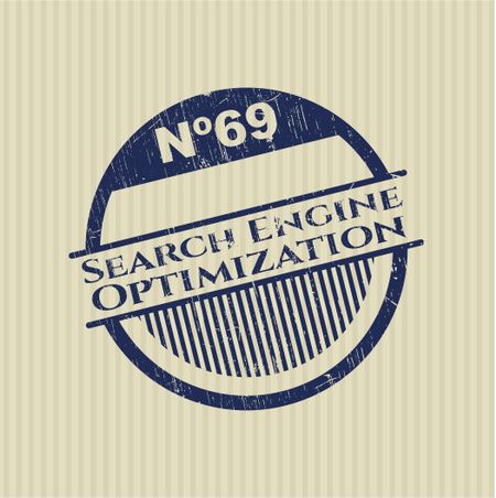 Search Engine Optimization rubber grunge seal