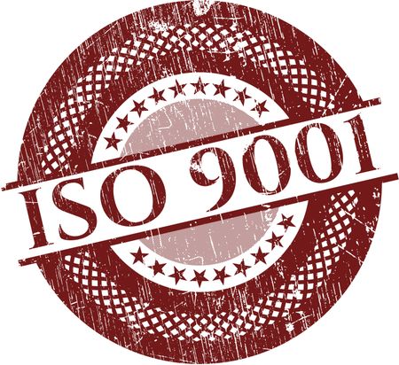 ISO 9001 grunge seal