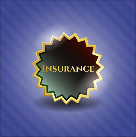 Insurance gold shiny emblem
