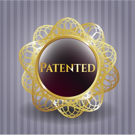 Patented gold shiny emblem