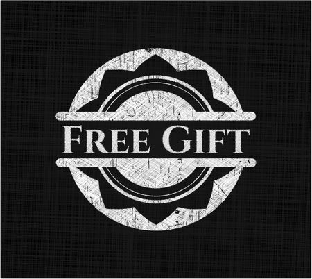 Free Gift chalkboard emblem written on a blackboard