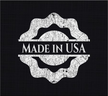Made in USA on chalkboard